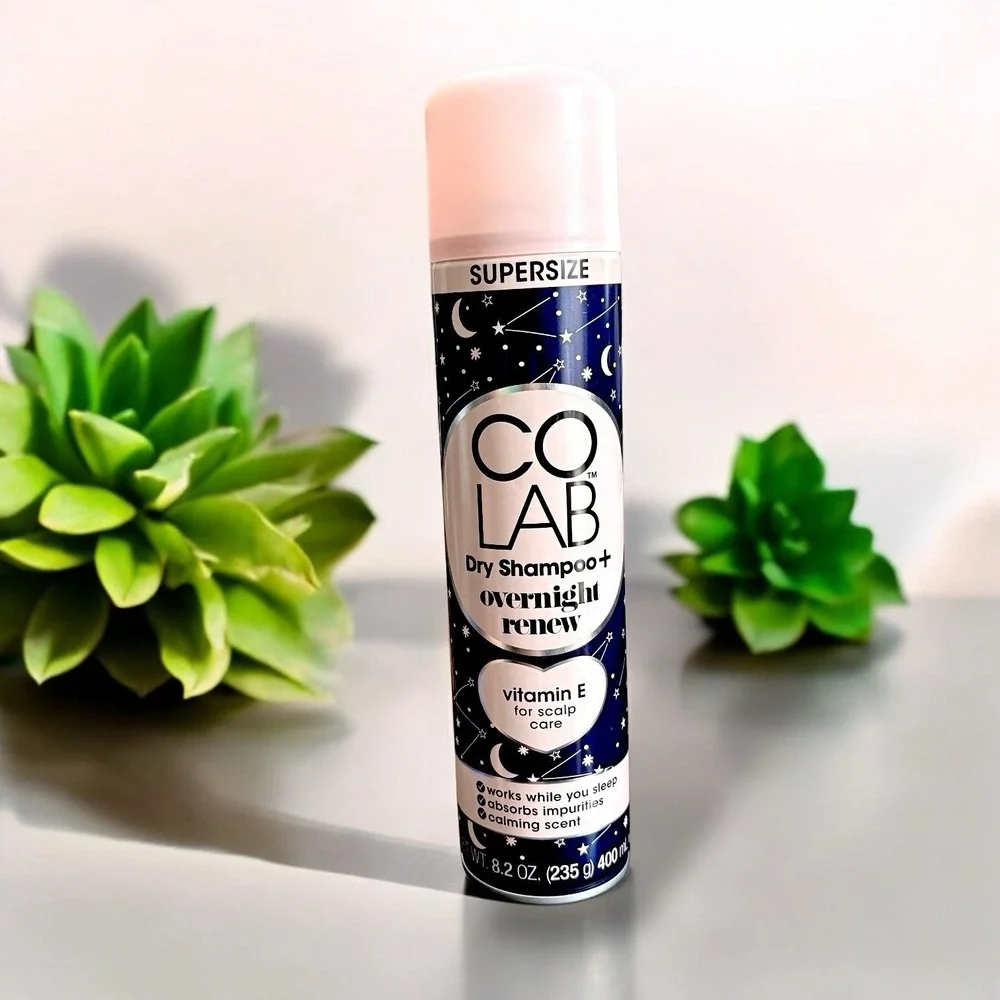 COLAB Dry Shampoo+ Overnight Renew Supersize 8.2 oz Vitamin E, Scalp Care